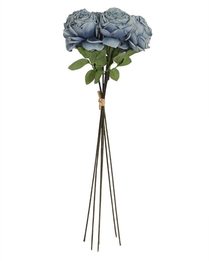 Decorative Polyester Dry Roses | Set Of 6 Grey