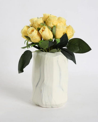 Artificial Plastic Rose Bunch Yellow