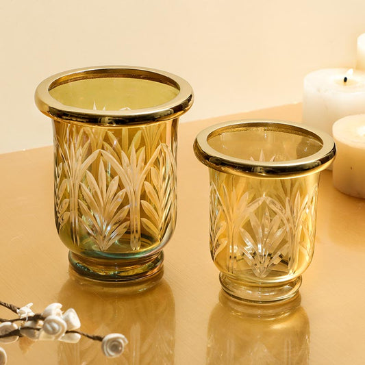 Sparkle Glass Candle Holder | Set of 2 Default Title