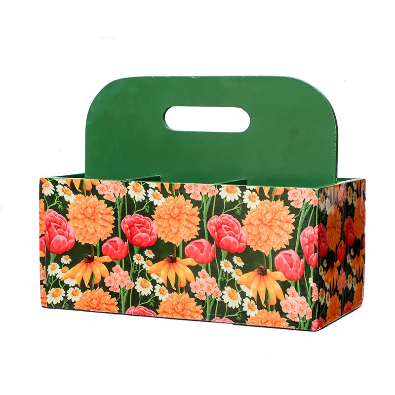 Green Roses And Chamomile Cutlery Holder Default Title