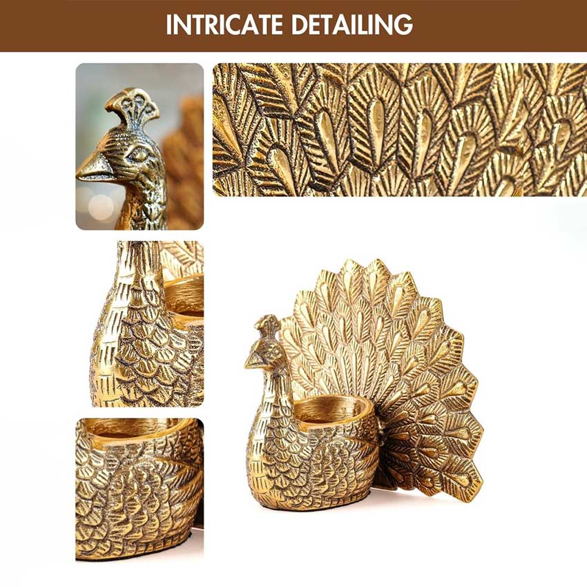 Elegant Golden Shade Peacock Gift Set | Pack of 3