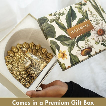 Elegant Golden Shade Peacock Gift Set | Pack of 3