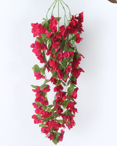 Artificial Hanging Plastic Bougainvillea Flowers | 2.9 feet