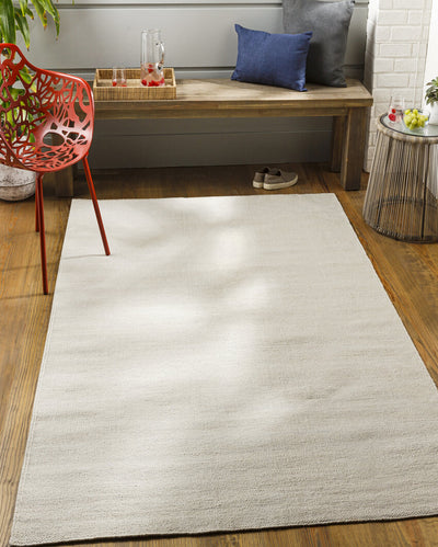 EcoFriendly Acacia Handmade Woven Recycled PET Yarn Carpet | Cream