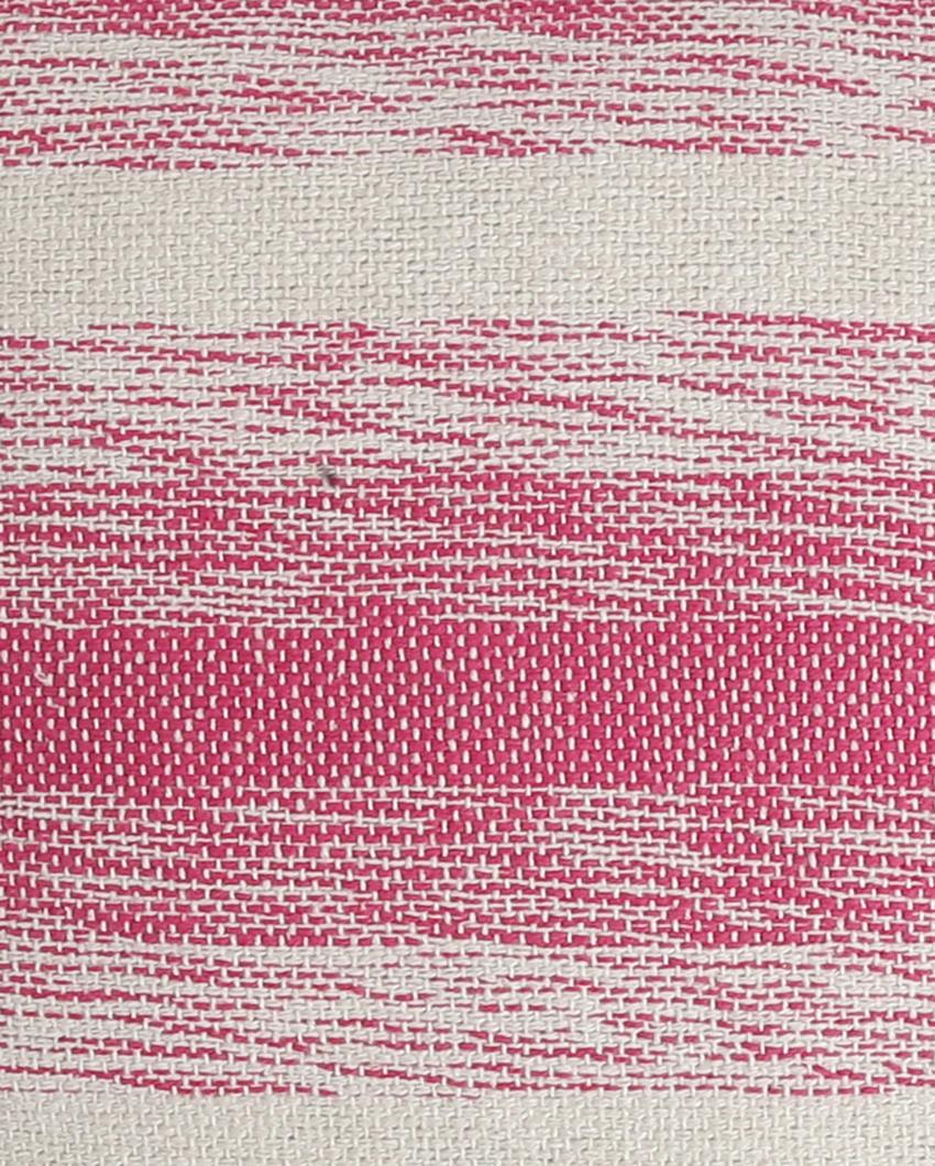 Pink Fuchsia Hand Woven Cushion Cover | 17 x 17 inches