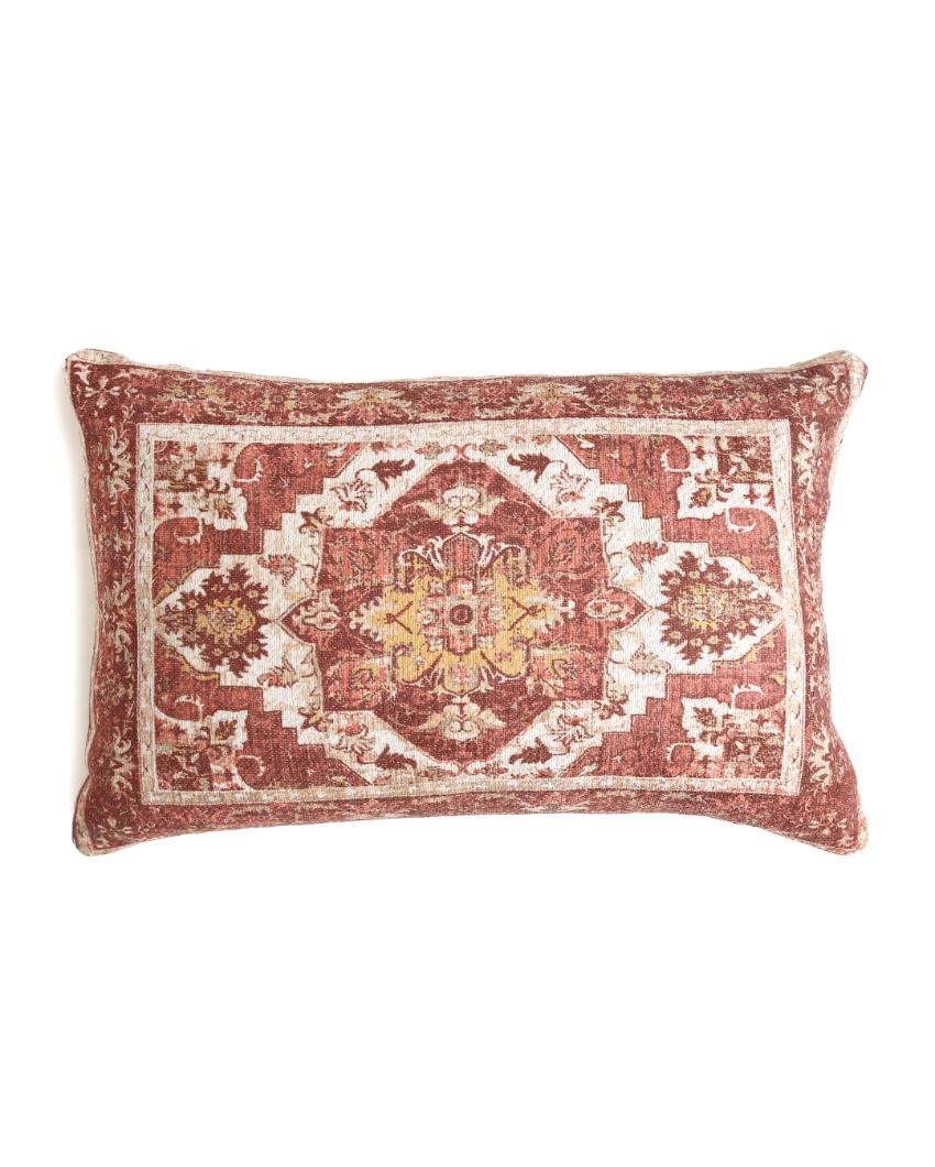 Carpet Design Cushion Cover With Filler | 15.5 x 23 x 12 inches