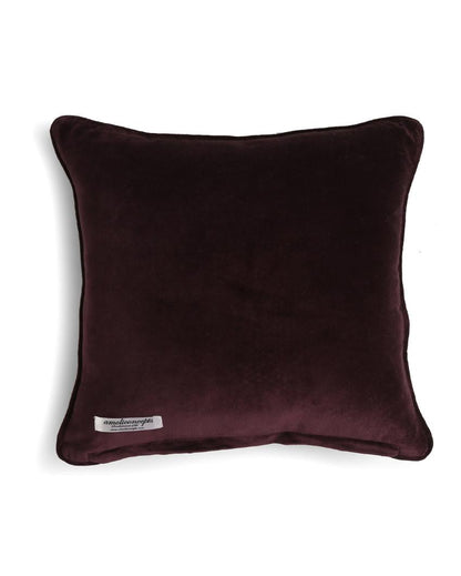 Purple Cotton Velvet Cushion Cover | 18 x 18 inches