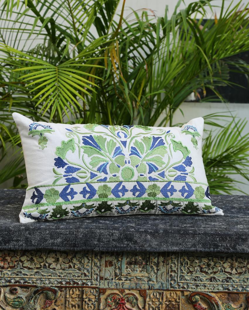 Blue & Green Cushion Cover  | 12 x 20 inches Motifs