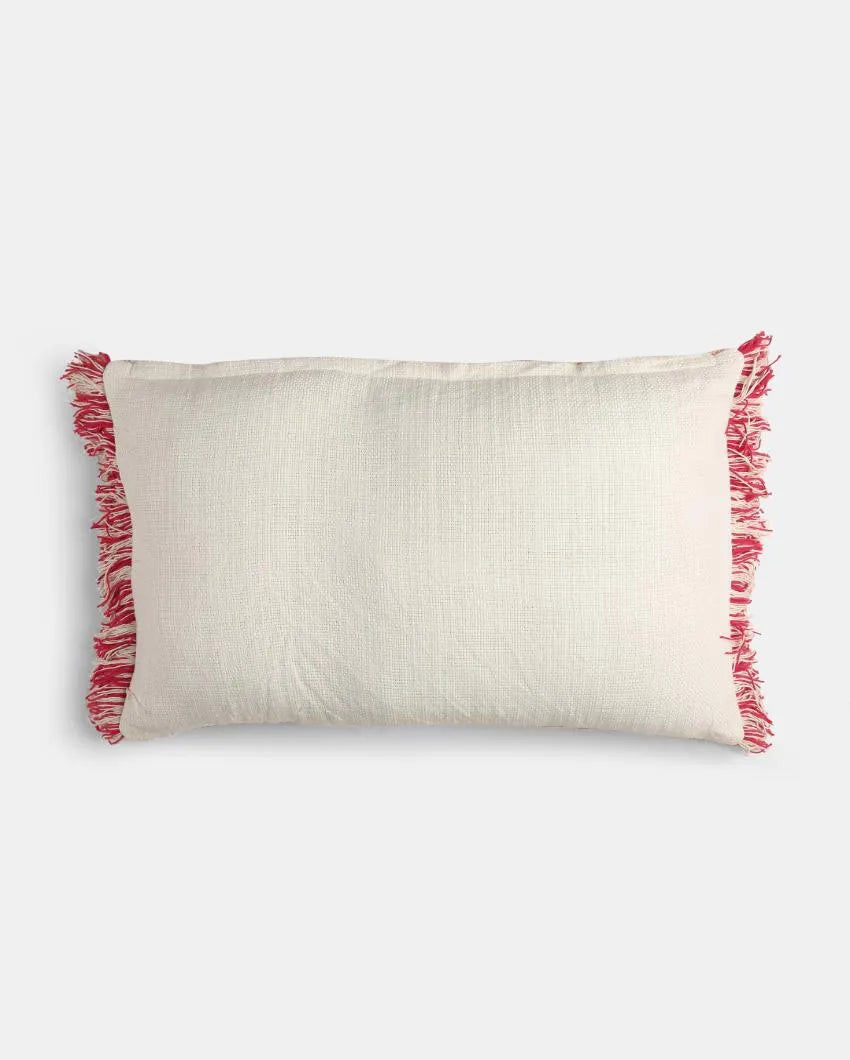 Multicolor Hand Tufted Cotton Cushion Cover | 20 x 30 inches