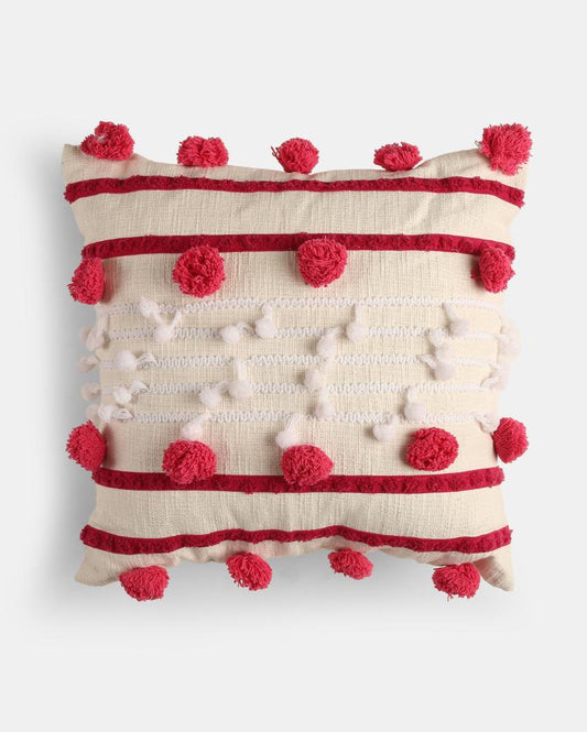 Hand Tufted Cotton Cushion Cover | 18 x 18 inches