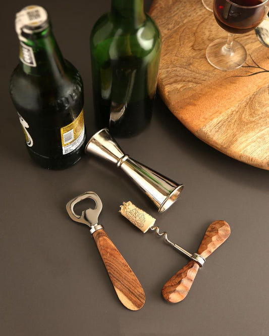 Wooden Handle Bar Tools Set