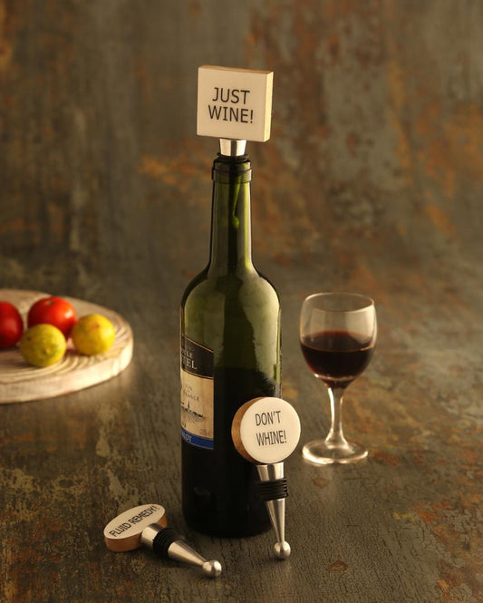 Quirky Captions Wine Stoppers | Set of 3