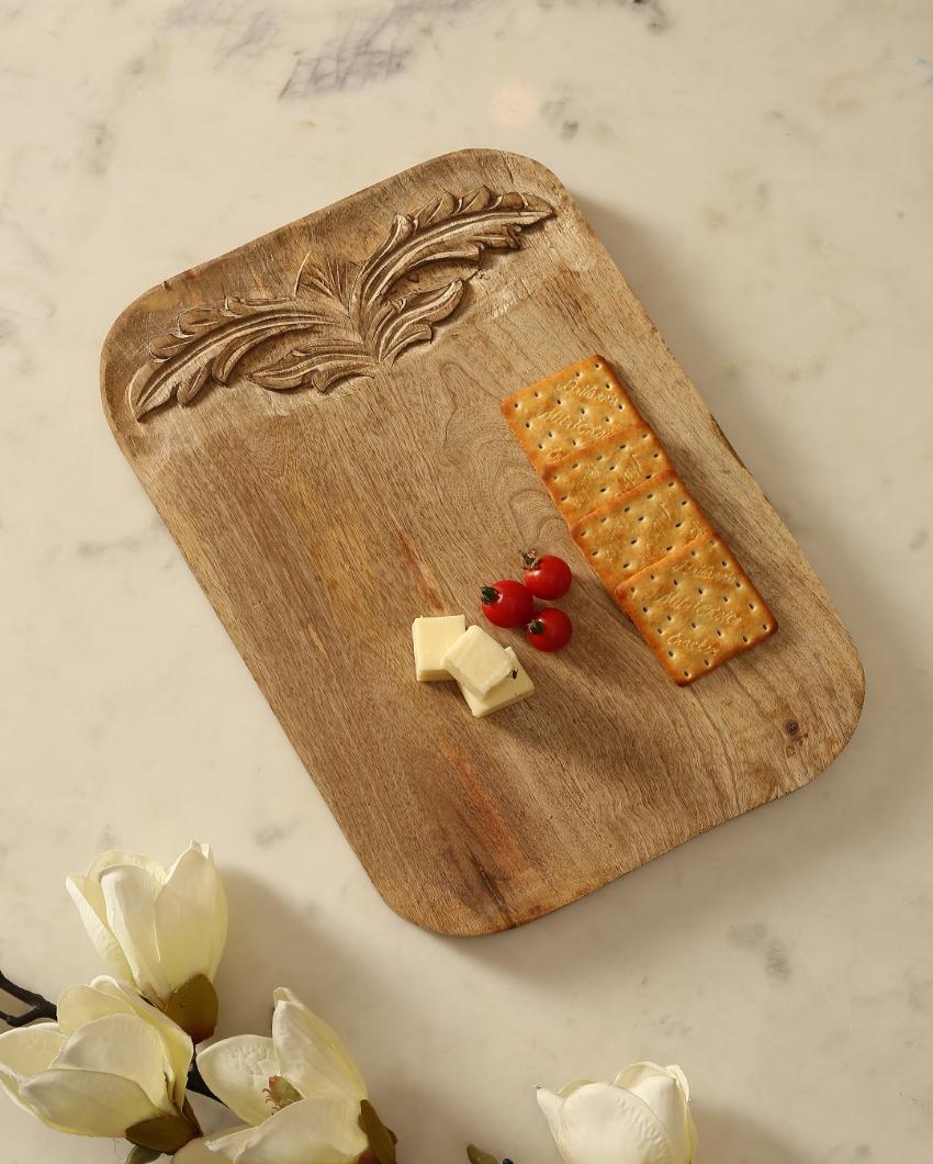 Flower Design Hand Carved Chopping Board