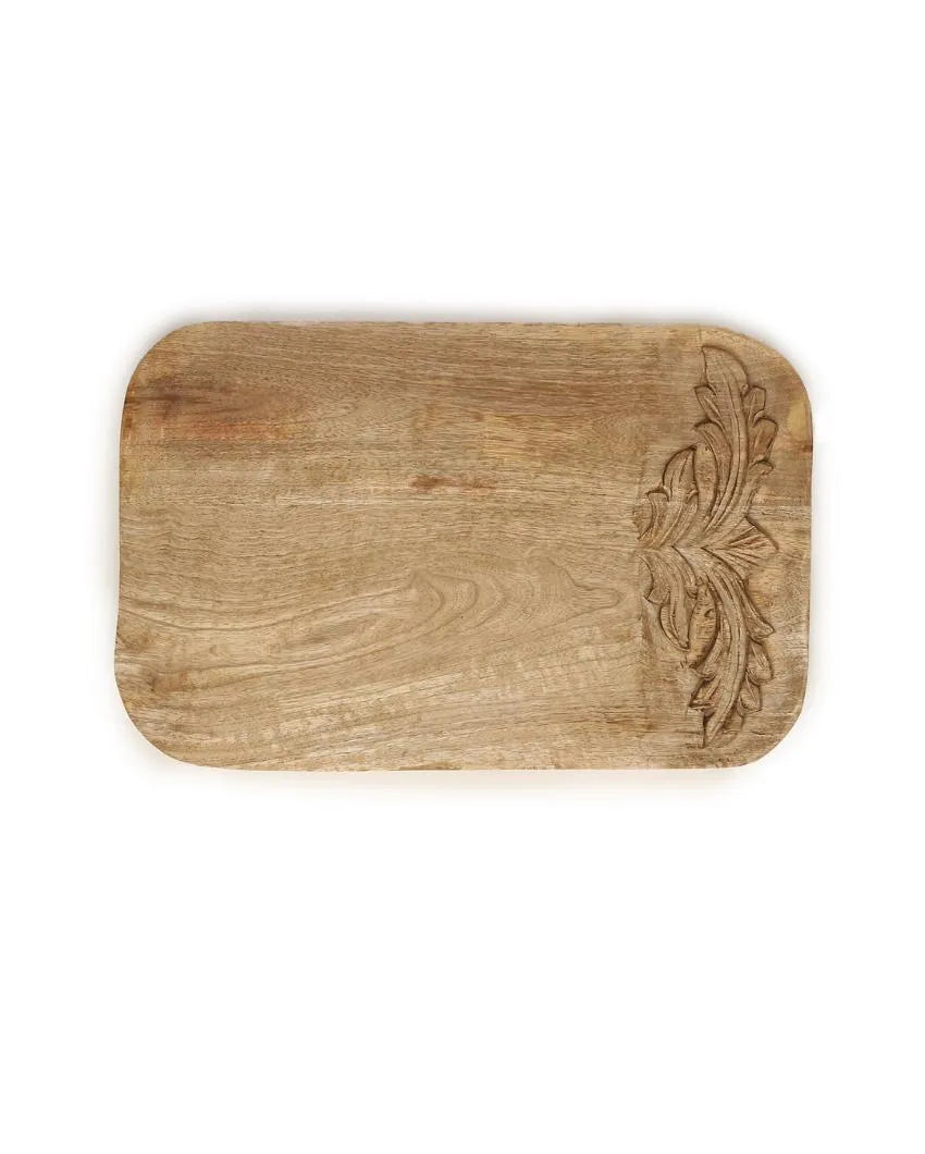 Flower Design Hand Carved Chopping Board