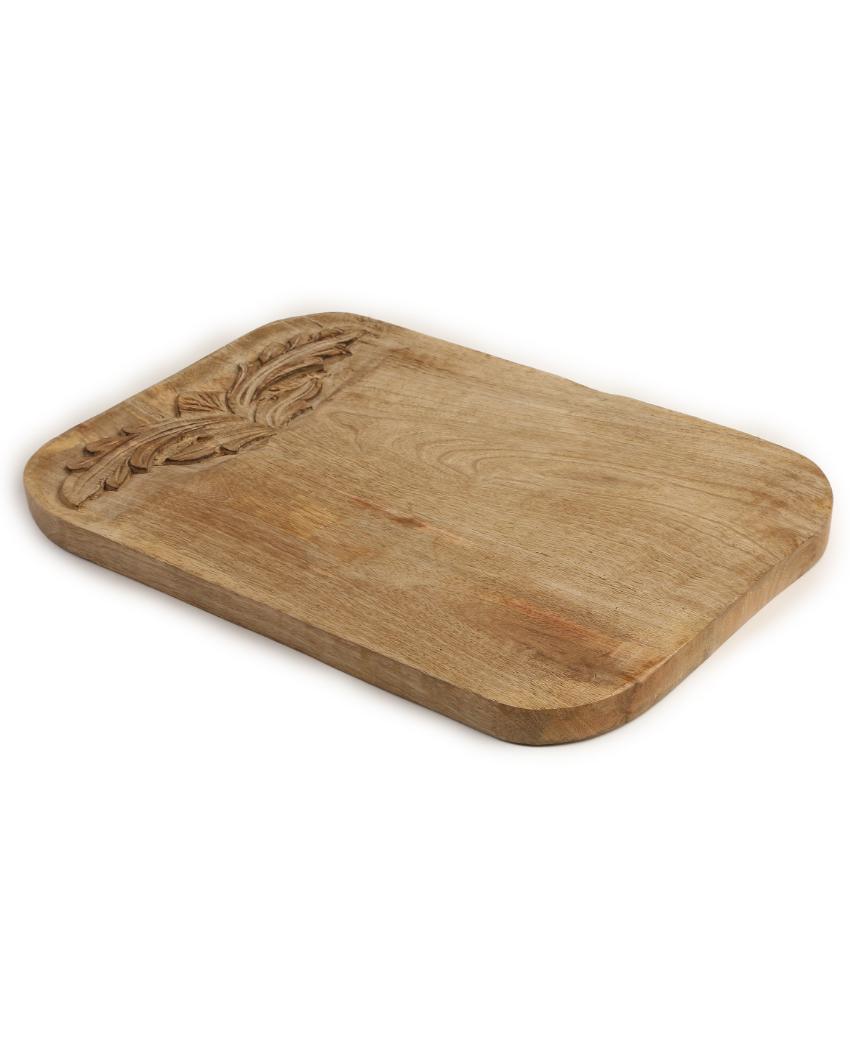 Flower Design Hand Carved Chopping Board