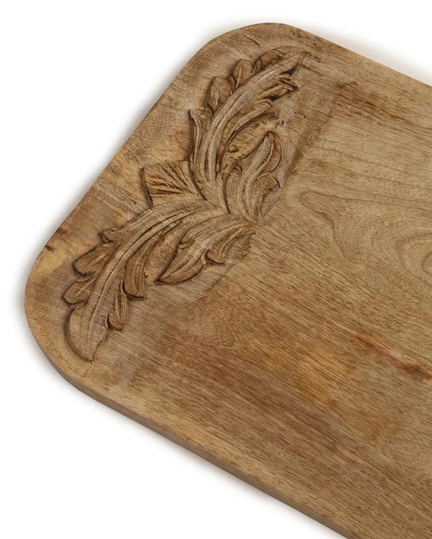 Flower Design Hand Carved Chopping Board