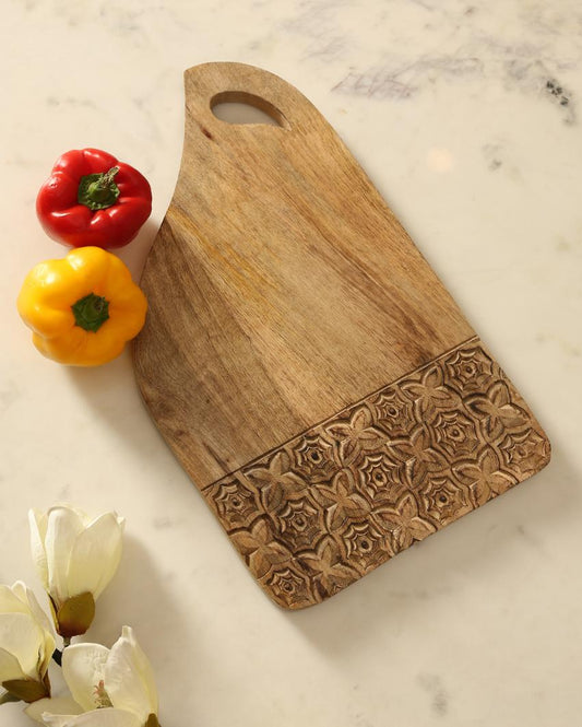 Geomatric Design Hand Carved Chopping Board