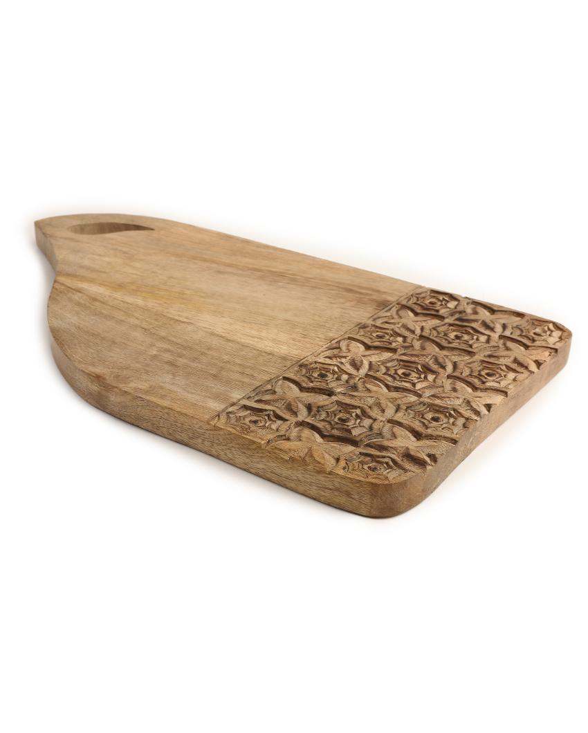 Geomatric Design Hand Carved Chopping Board