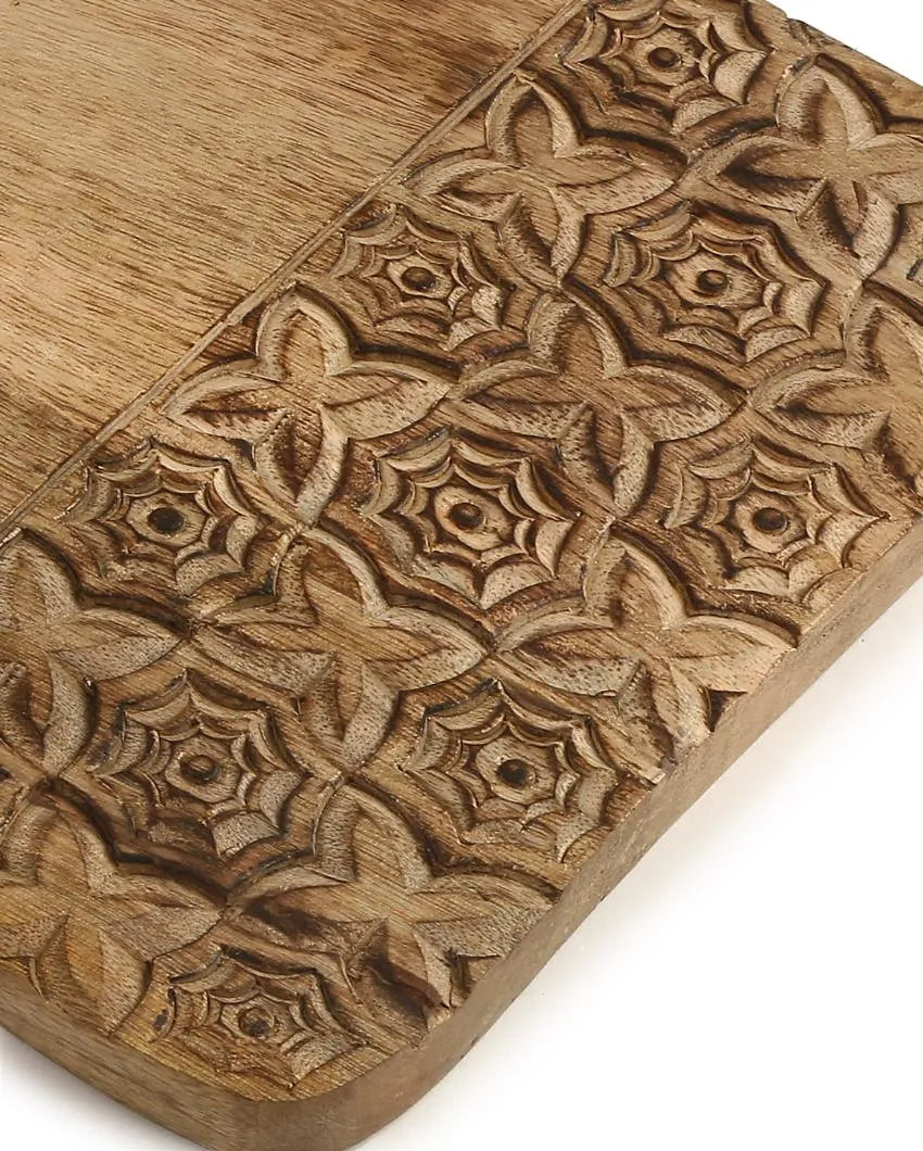 Geomatric Design Hand Carved Chopping Board