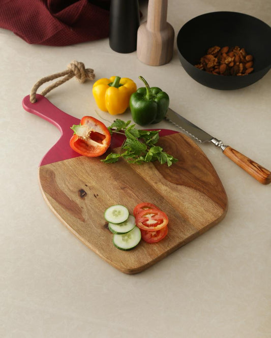 Pink Handle Cheese Board