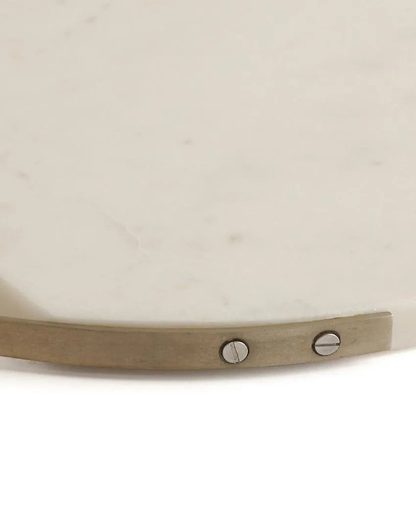 Matt Gold Handle Marble Cheese Board