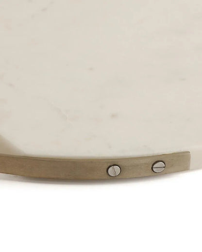 Matt Gold Handle Marble Cheese Board