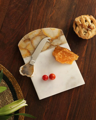 Agate & Marble Cheese Board with Cheese Knife