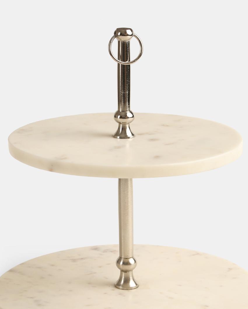 Two Tier Marble Cake Stand