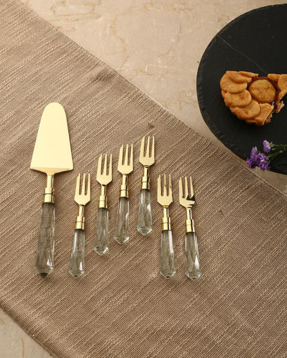 Cake Server With Forks | Set of 6