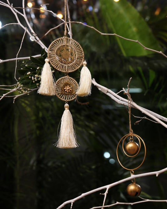 Bells In Metal Ring Christmas Ornaments | Set of 2