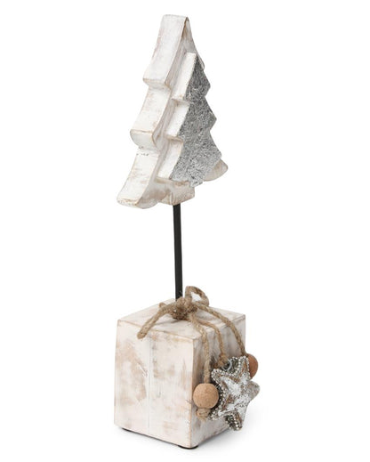 Silver Foiling Wooden Tree