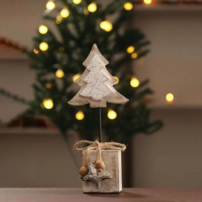 Silver Foiling Wooden Tree Showpiece