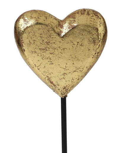 Distress Finish Gold Foiled Heart Showpiece Large