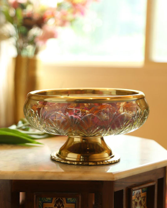 Glass Golden Rim Deco Bowl