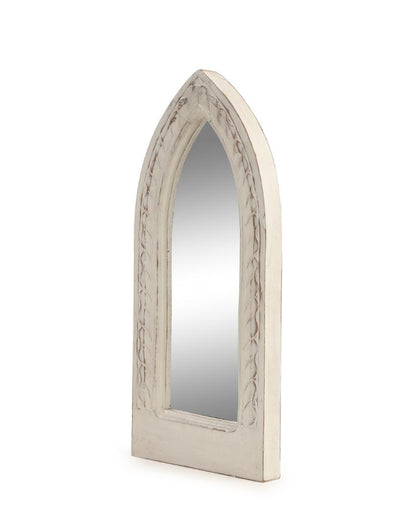 White Distress Finish Hand Crafted Mirror