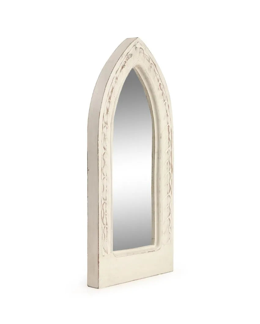 White Distress Finish Hand Crafted Mirror