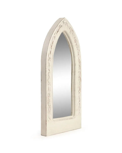 White Distress Finish Hand Crafted Mirror