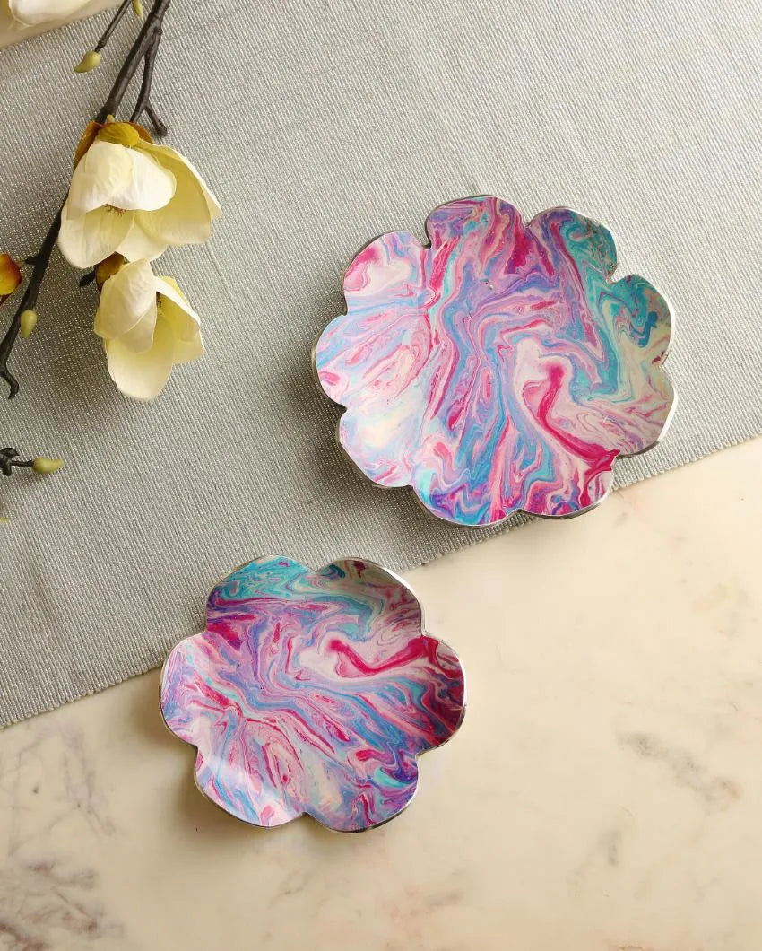 Enameled Aluminum Platters | Set of 2 Lilac