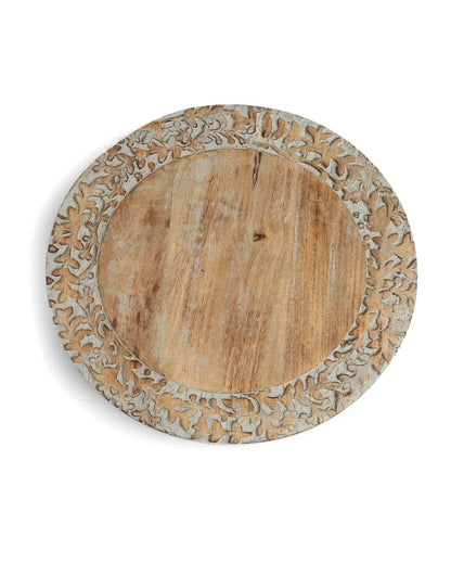 Wash Finish Mango Wood Lazy Susan Platter