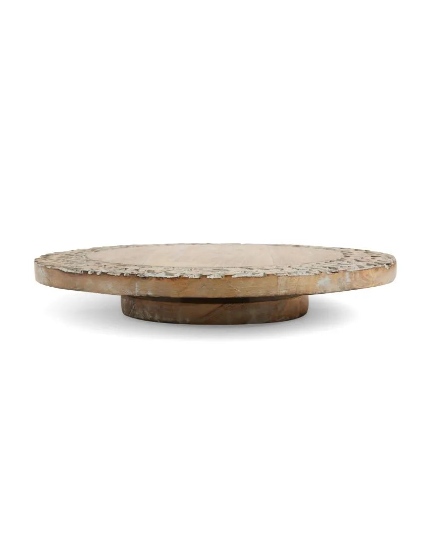 Wash Finish Mango Wood Lazy Susan Platter