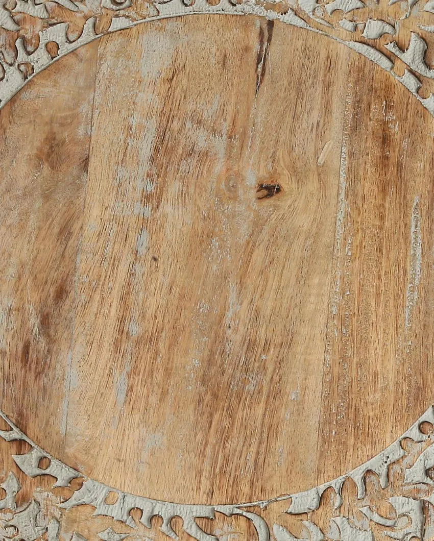 Wash Finish Mango Wood Lazy Susan Platter