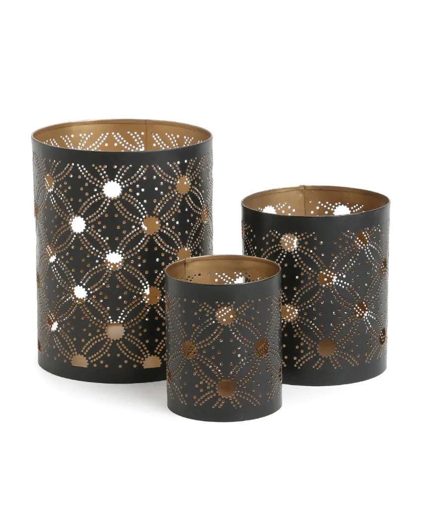 Exclusive Design Antique Look T Light Holders | Set  Of 3