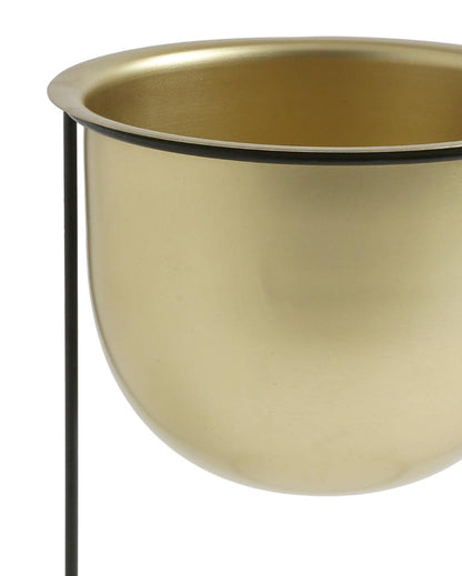 Brass Look Iron Stand Metal Planter