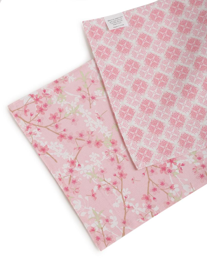 Beautiful Flower Pattern Reversible Table Runner | 42 x 12 inches