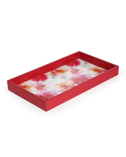 Flower Design Enamelled MDF Tray