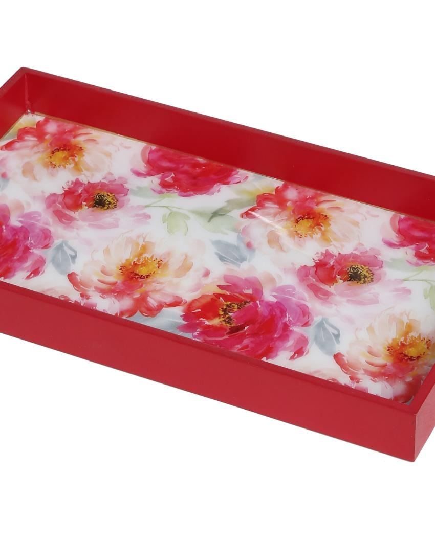 Flower Design Enamelled MDF Tray