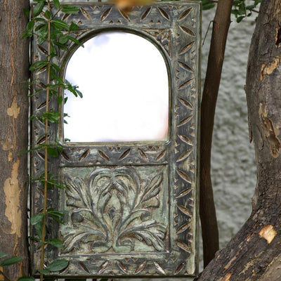 Antique Green Mango Wood Mirror