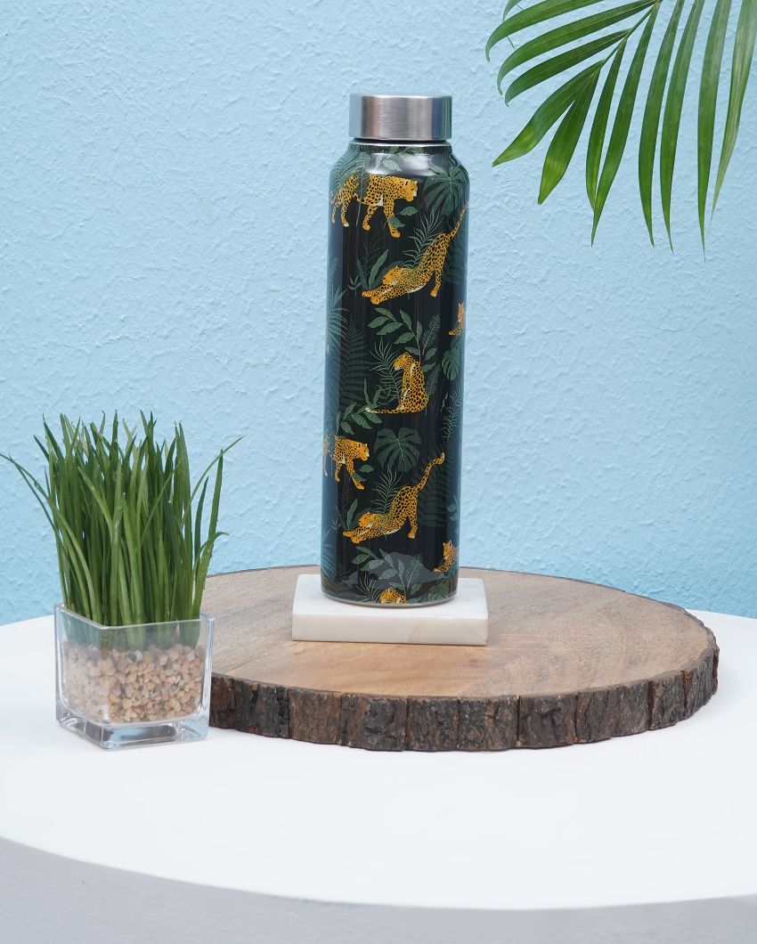 Wild Jungle Print Stainless Steel Water Bottle | 3 x 10 inches