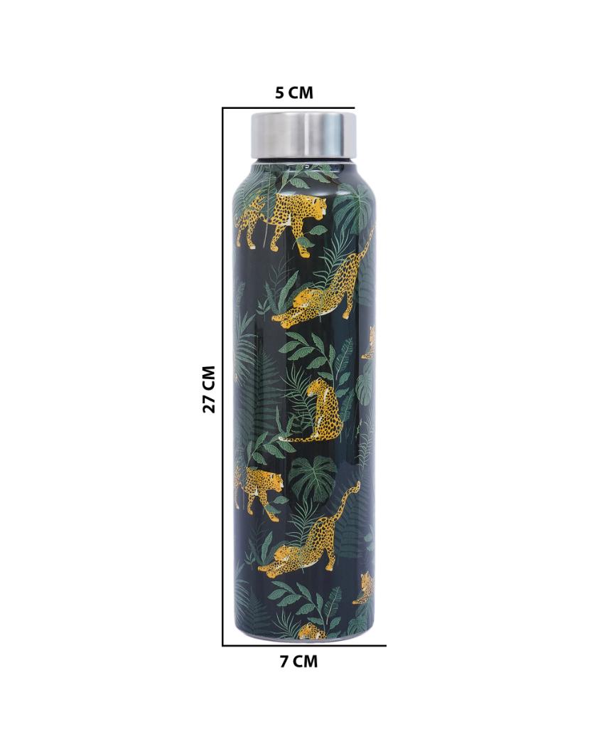 Wild Jungle Print Stainless Steel Water Bottle | 3 x 10 inches