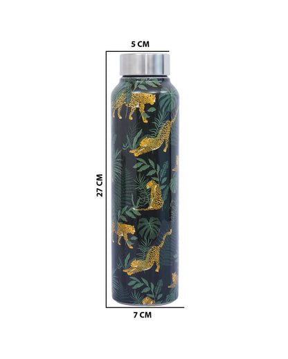 Wild Jungle Print Stainless Steel Water Bottle | 3 x 10 inches